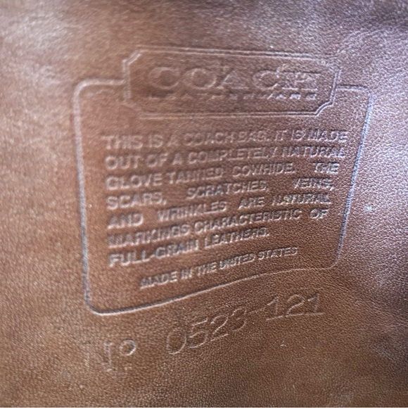 Vintage Coach Spectator Drawstring Duffle Shoulder Bag Brown Cream RARE - Picture 7 of 13